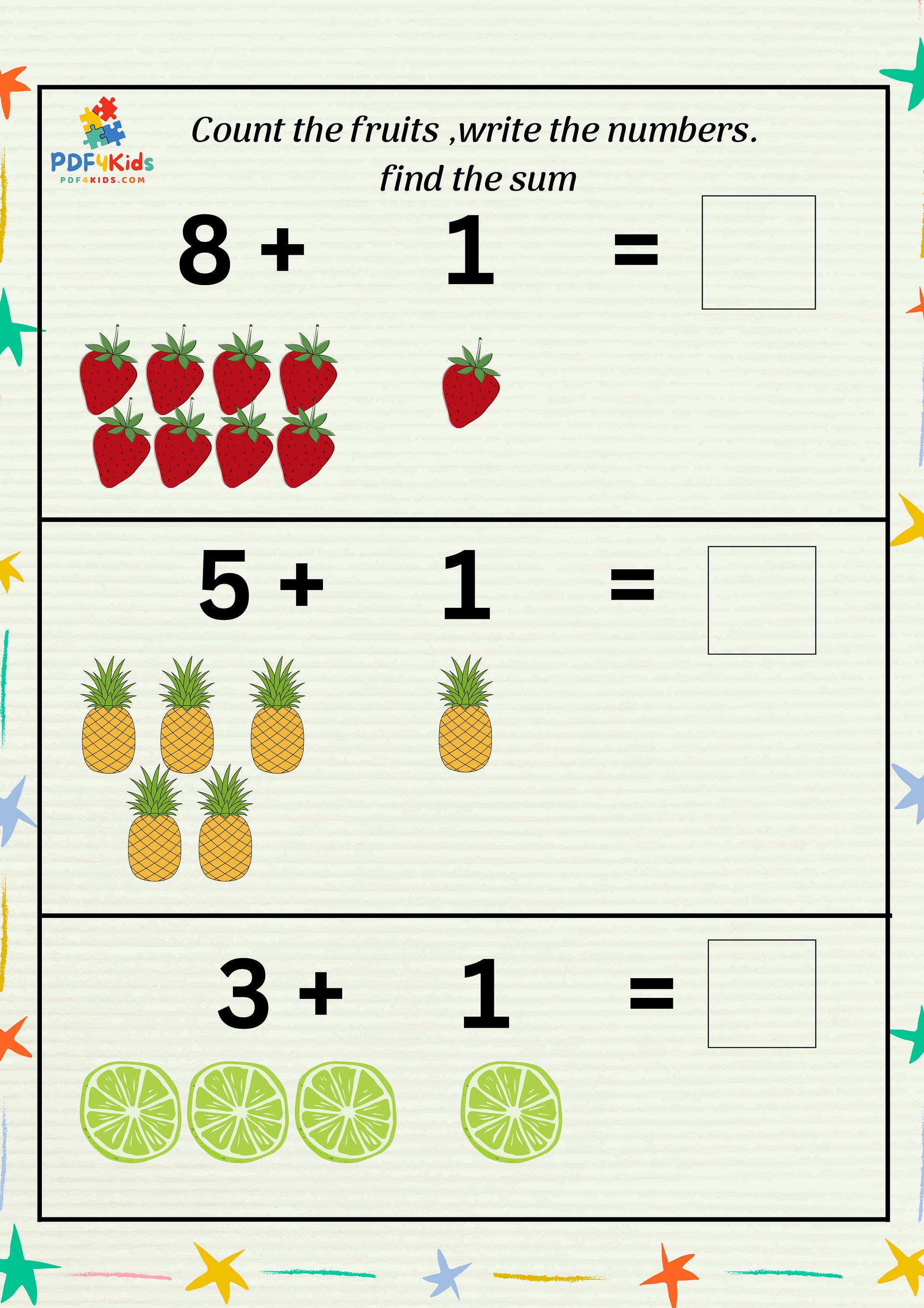 Fun with Addition A Picture Book (16 Pages) product image (3)