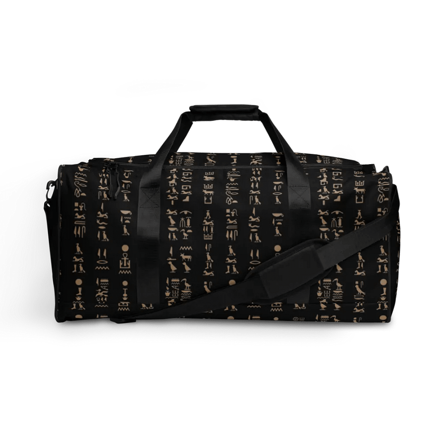 Isis Black Hieroglyphs All-Over Duffle product image (1)