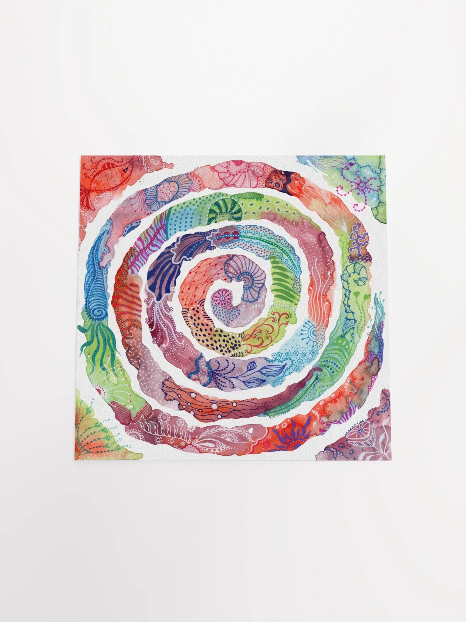 Watercolor Doodles Spiral Symphony Matte Poster product image (16)