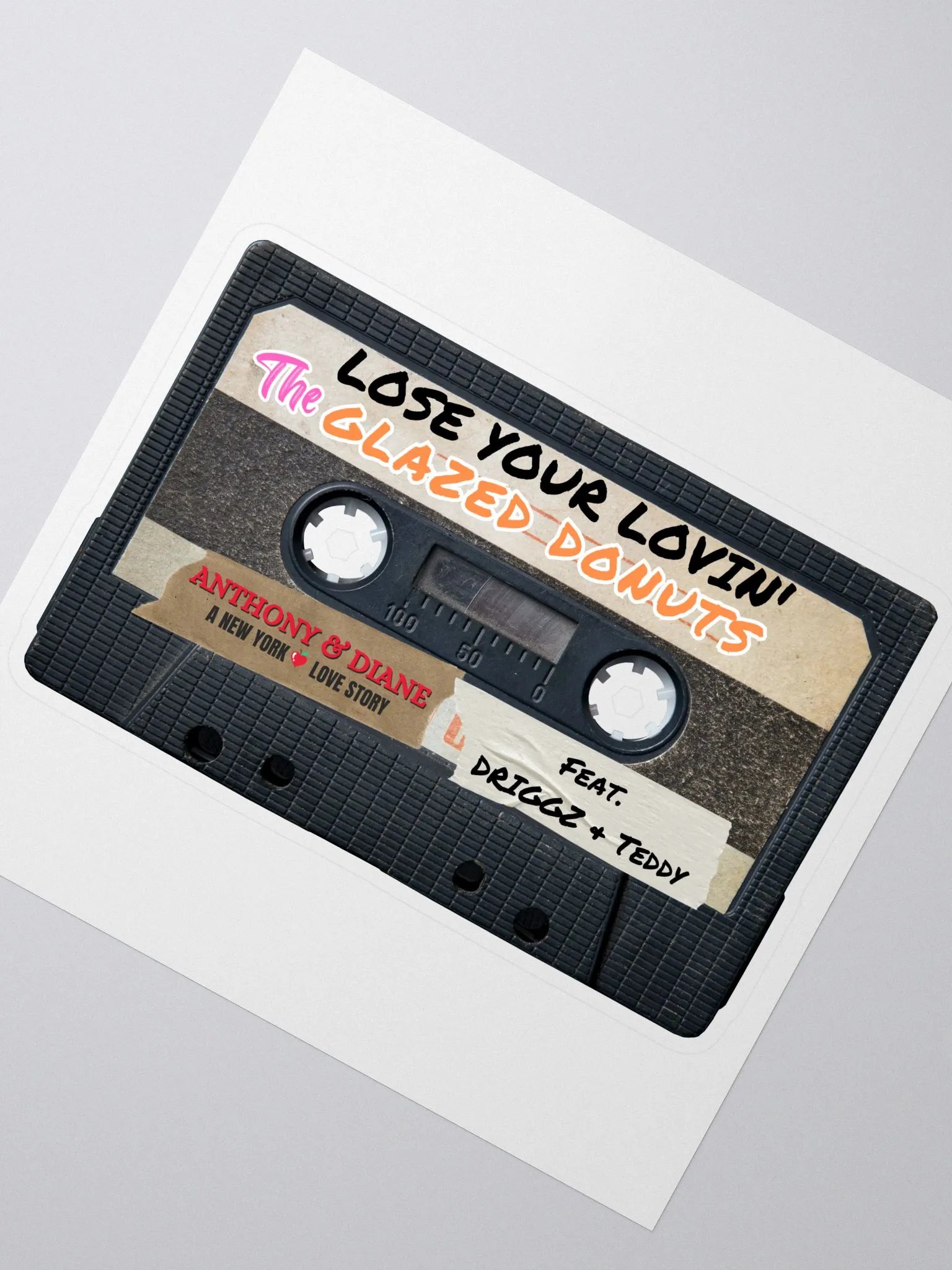 The Glazed Donuts - Lose Your Lovin' - Cassette Single - Sticker product image (2)