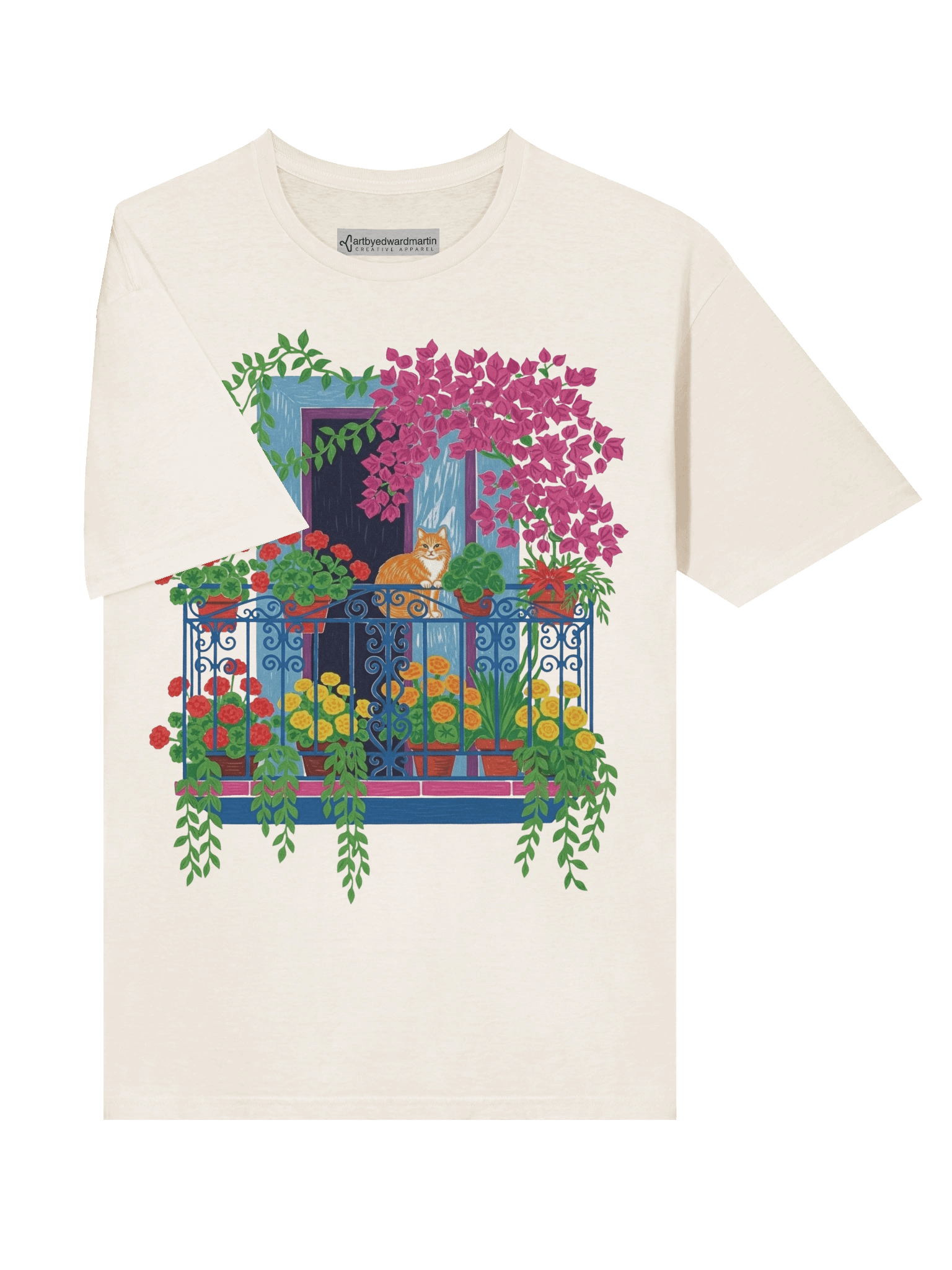 Balcony Cat Unisex Tee product image (132)