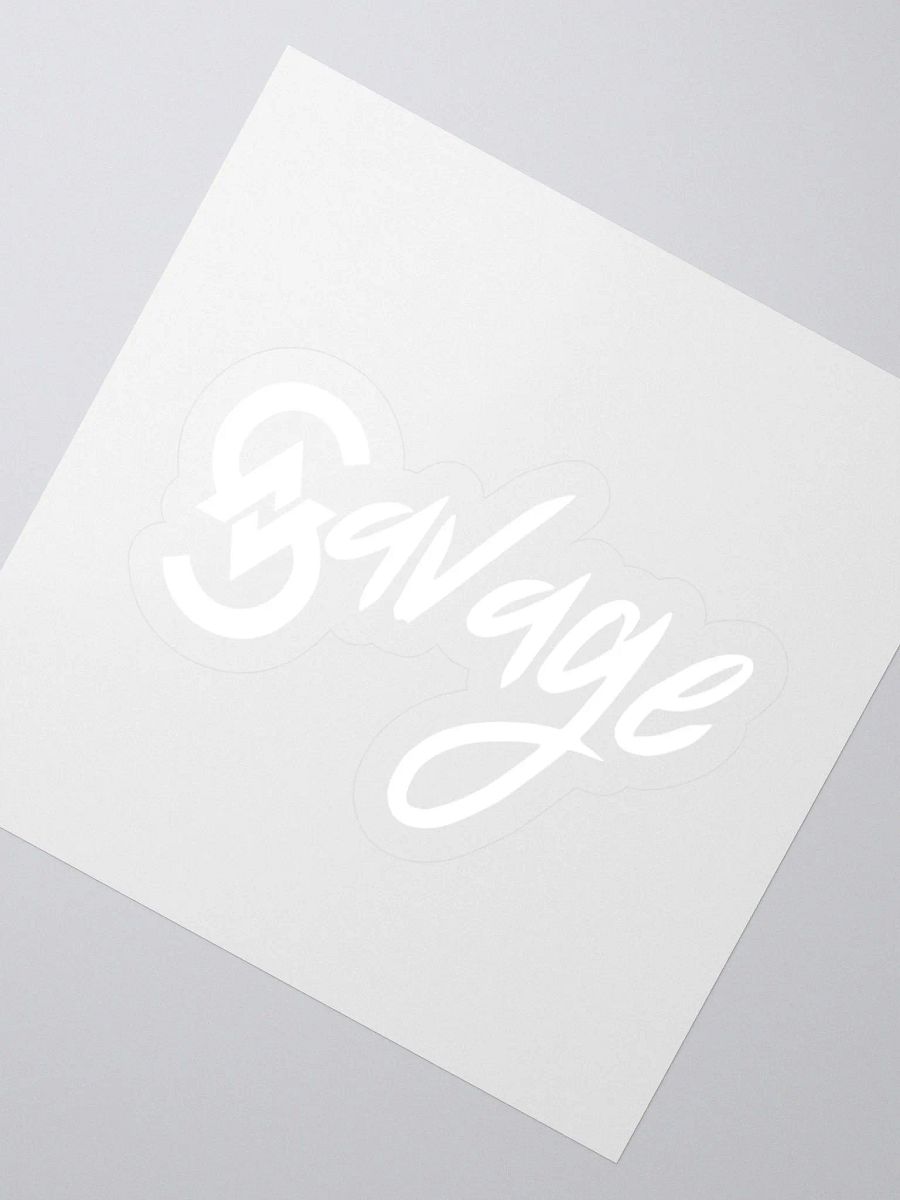Savage Logo Sticker (White) product image (2)