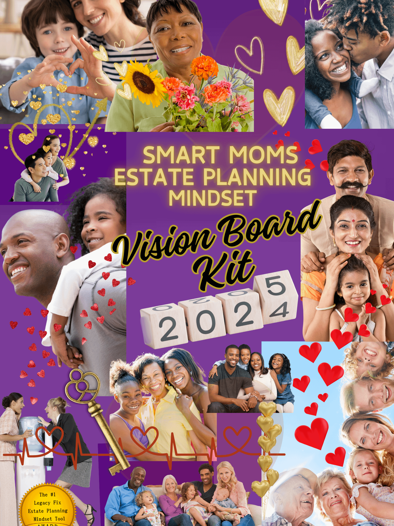 SMART MOMS ESTATE PLANNING MINDSET VISION BOARD KIT 2024-2025 product image (1)
