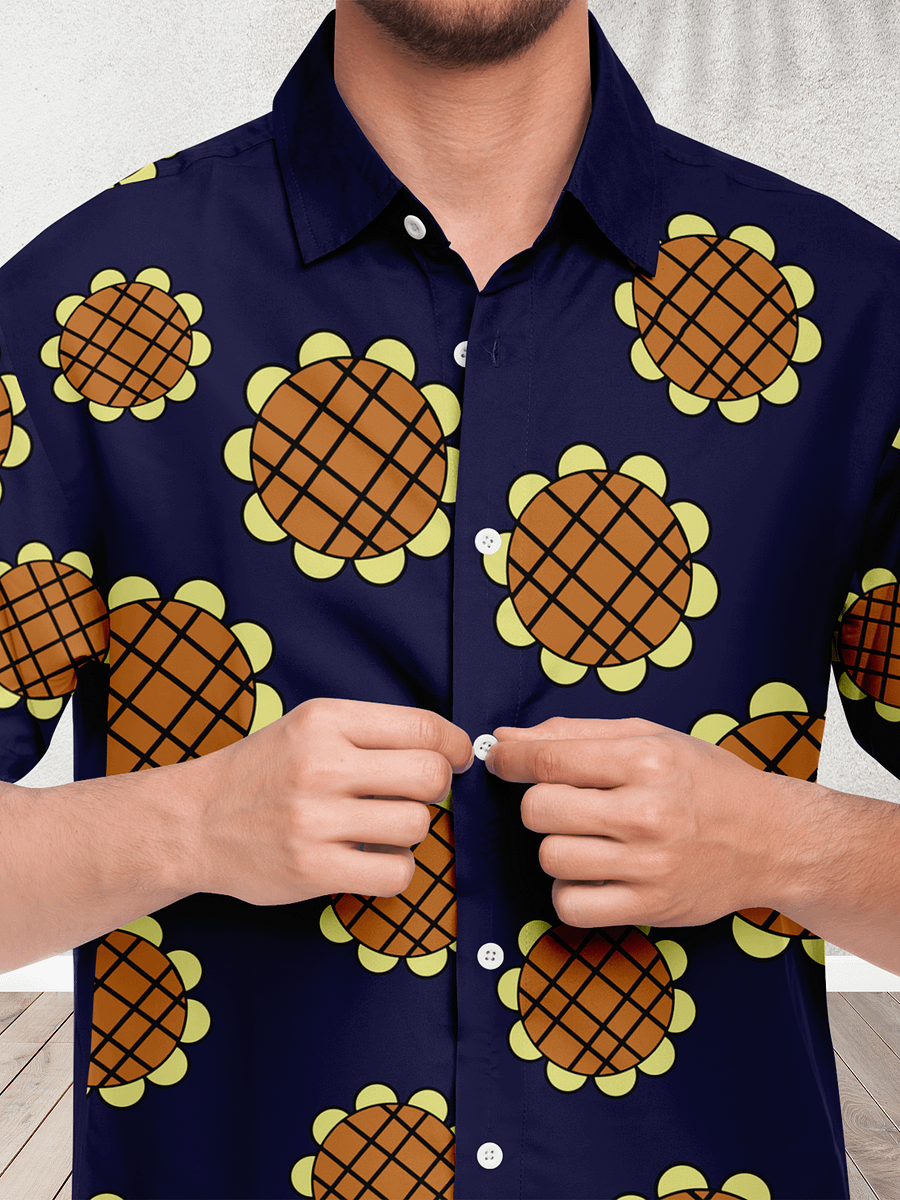 Dressrosa Arc Luffy Sunflower Hawaiian Shirt product image (1)