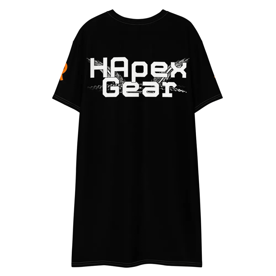 White HApex Gear White Logo Cancer Awareness Orange Ribbon. Black T-Shirt Dress product image (7)