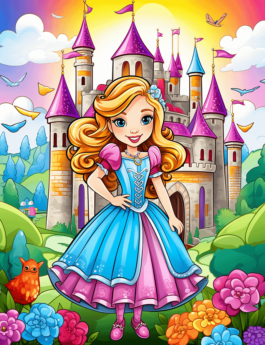 100 Cute Princess Coloring Book for Kids product image (1)