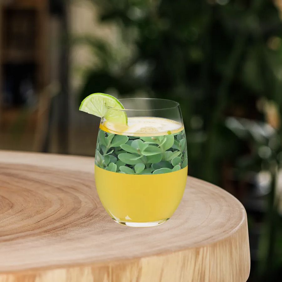 "Green Leaf" Glass Cup product image (5)