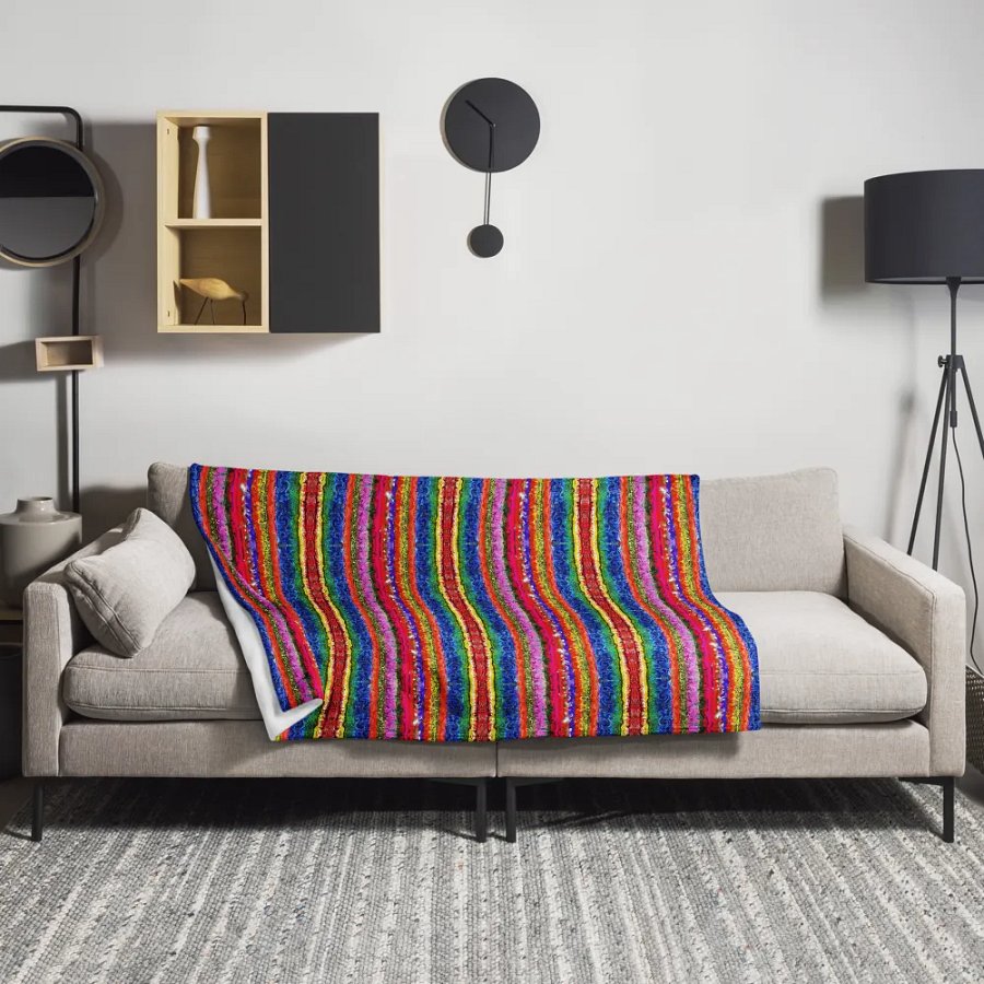 Boho colorful Stripes - Throw Blanket product image (3)