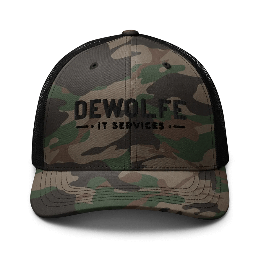 DEWOLFE IT SERVICES Camo Trucker Cap product image (1)