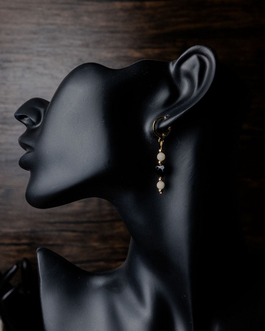 Fossil Jasper & Onyx Earrings product image (3)