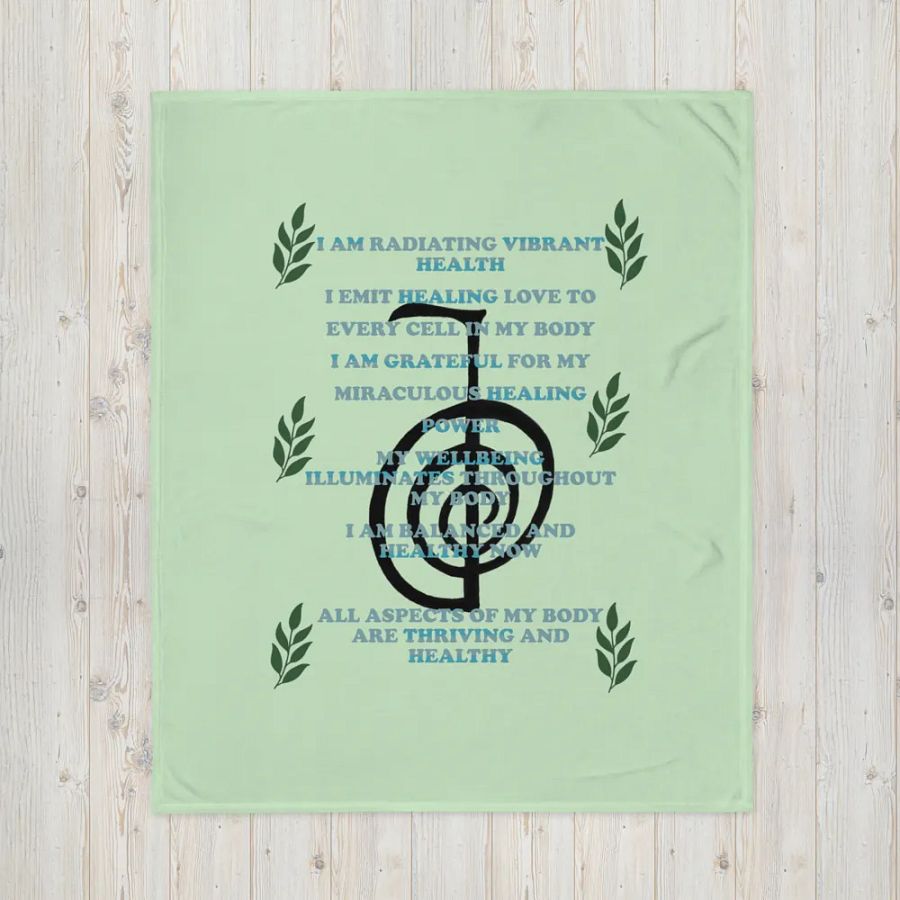 Reiki healing blanket with positive affirmations product image (16)