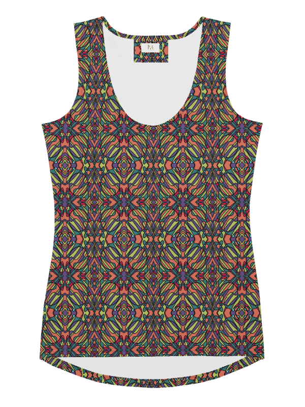 Vintage Circus Pop Art – All-Over Print Women’s Tank Top for Yoga and Workout product image (5)