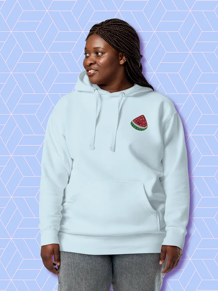 Smiling Watermelon embroidered Unisex Hoodie product image (2)