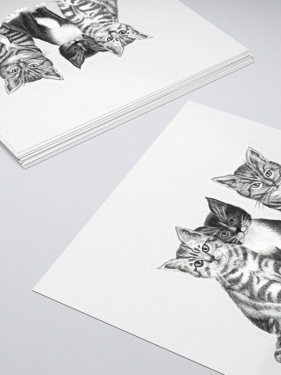 Kittens Drawing Sticker product image (10)