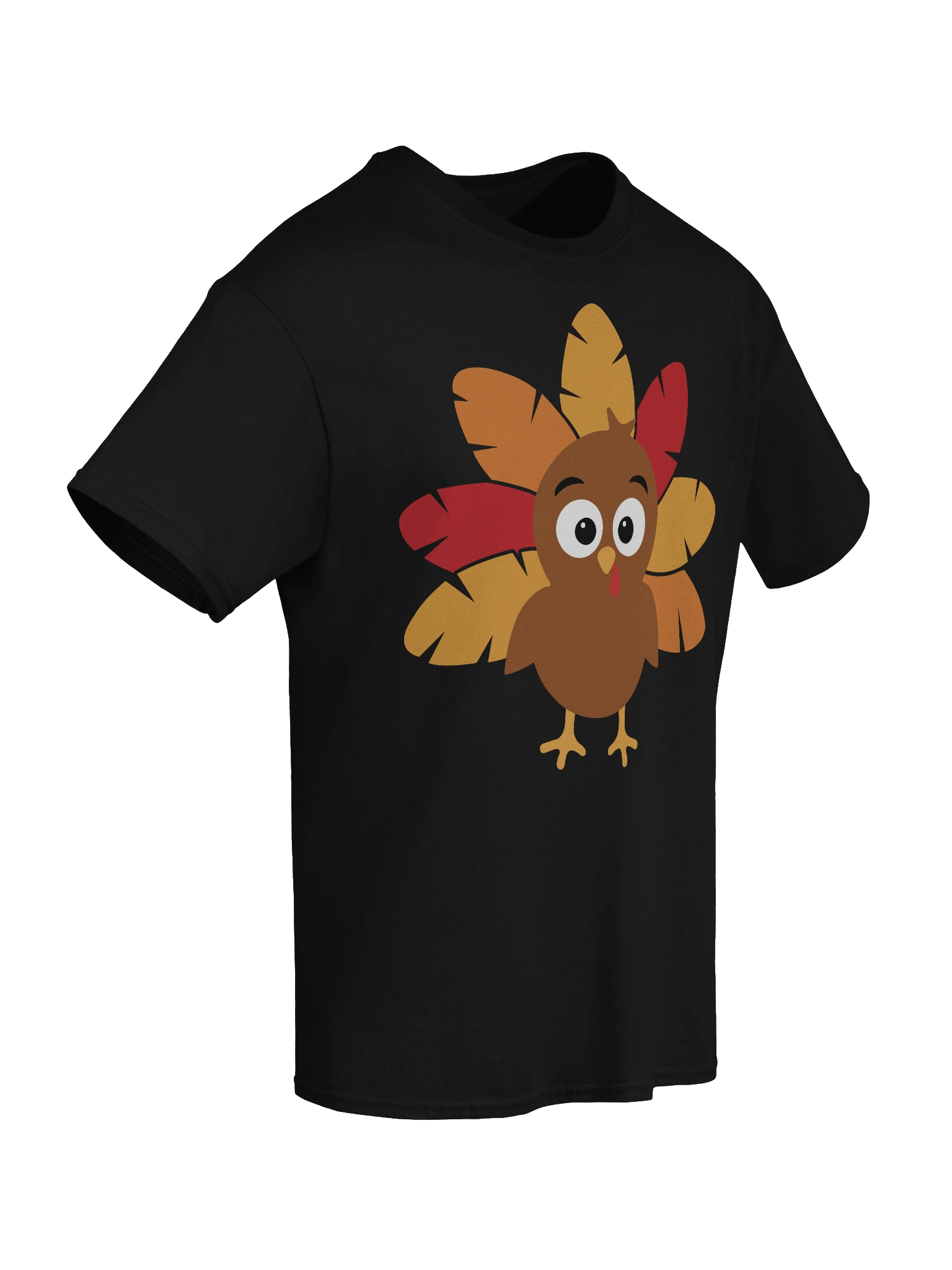 Cute Cartoon Thanksgiving Turkey T-Shirt product image (2)