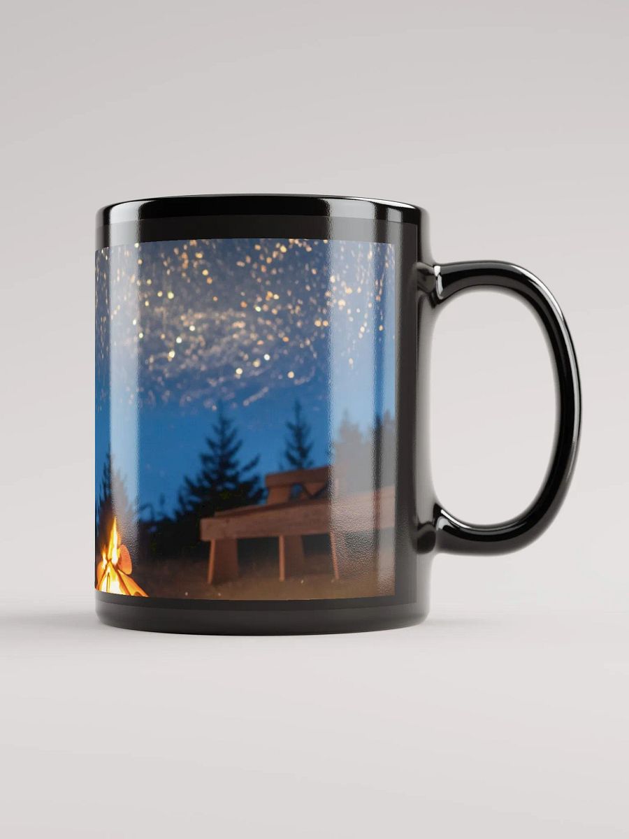 Campfire Buddy: Black Glossy Mug for Dog Lovers and Outdoor Enthusiasts product image (3)