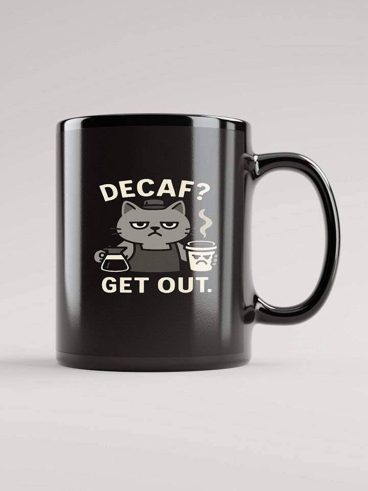 Funny Decaf Cat Mug | Sarcastic Coffee Lover & Office Gift product image (1)