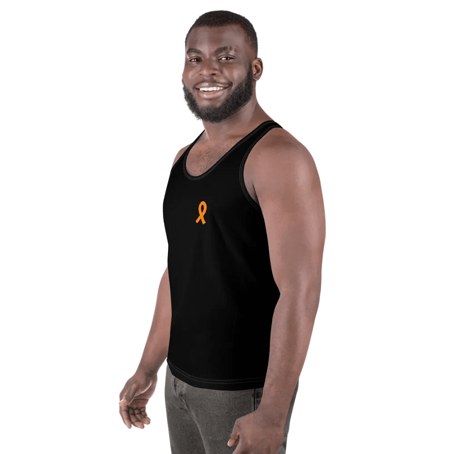 White HApex Gear White Logo Cancer Awareness Orange Ribbon. Black Tank Top product image (6)