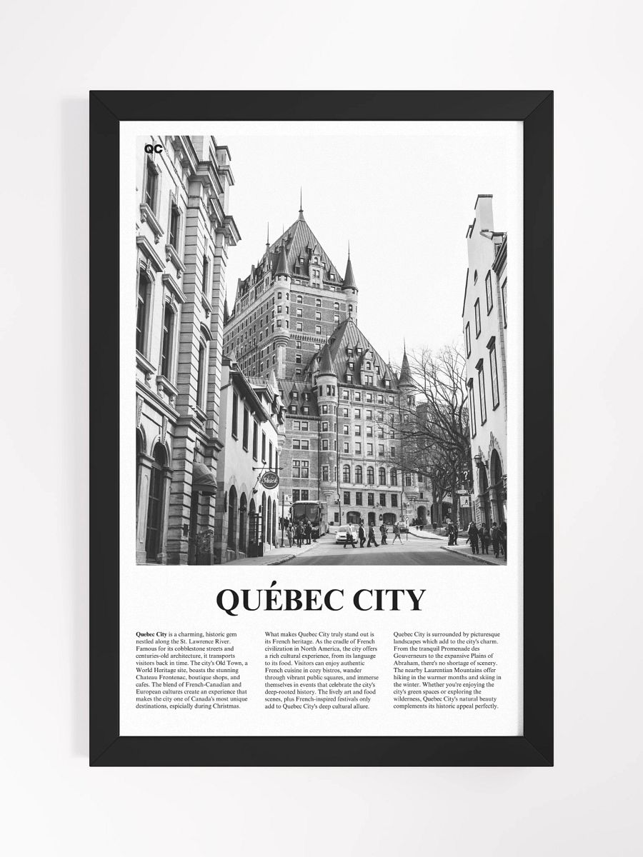 Quebec City 01 Newspaper Poster | Framed product image (29)