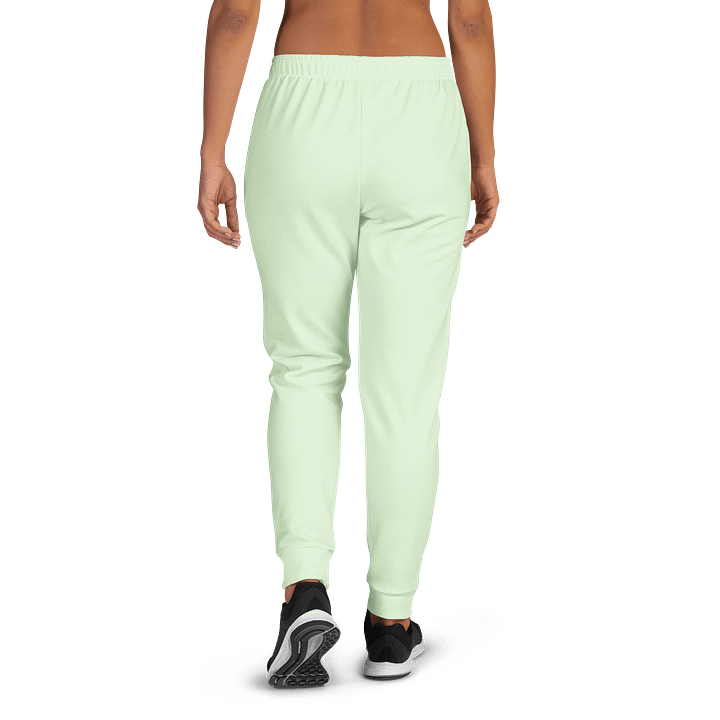 Pastel Mint Green Solid Color Women's Fleece Sweatpants product image (1)