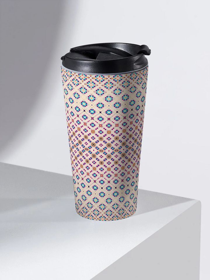 Seamless Metamorphosis Hearts & Stars Patterned Travel Mug product image (2)