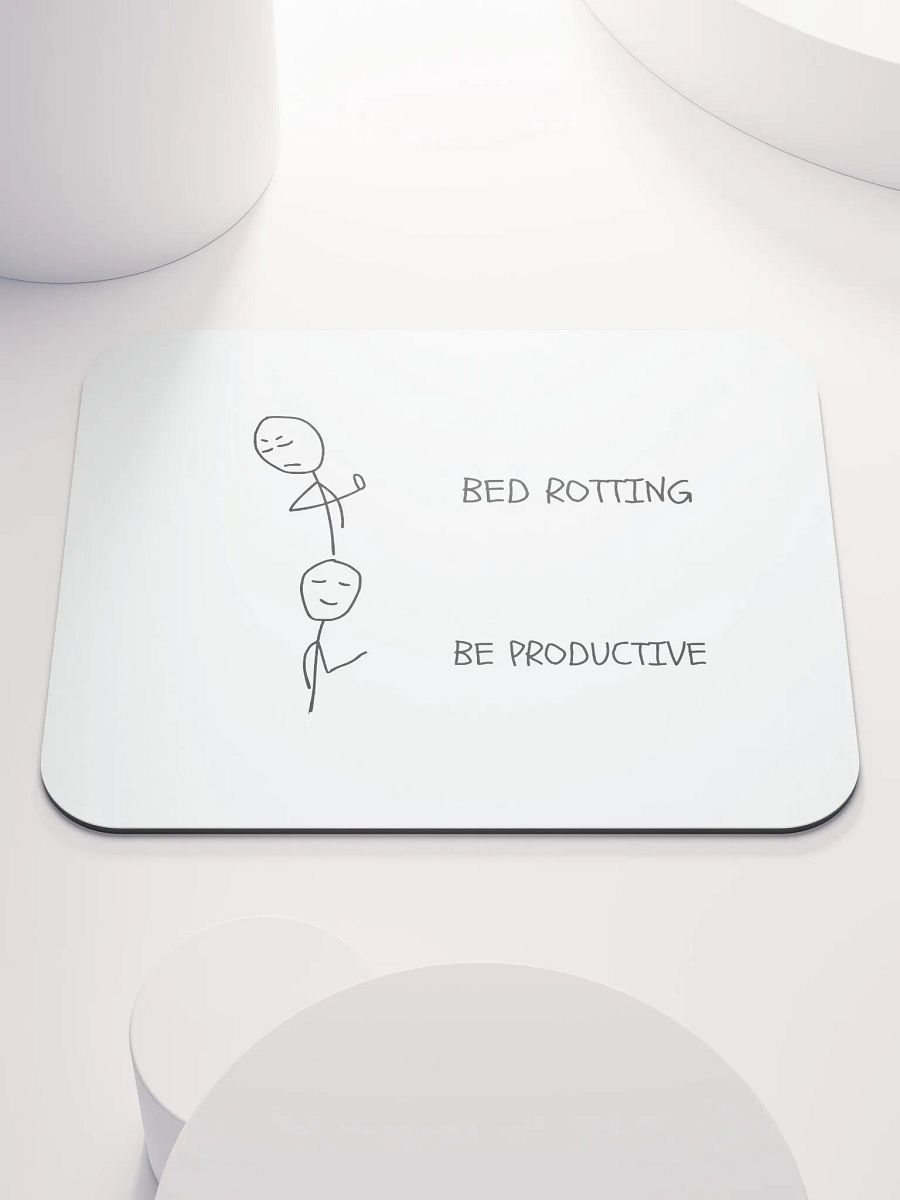 Bed Rotten vs Be Productive Mouse Pad product image (1)
