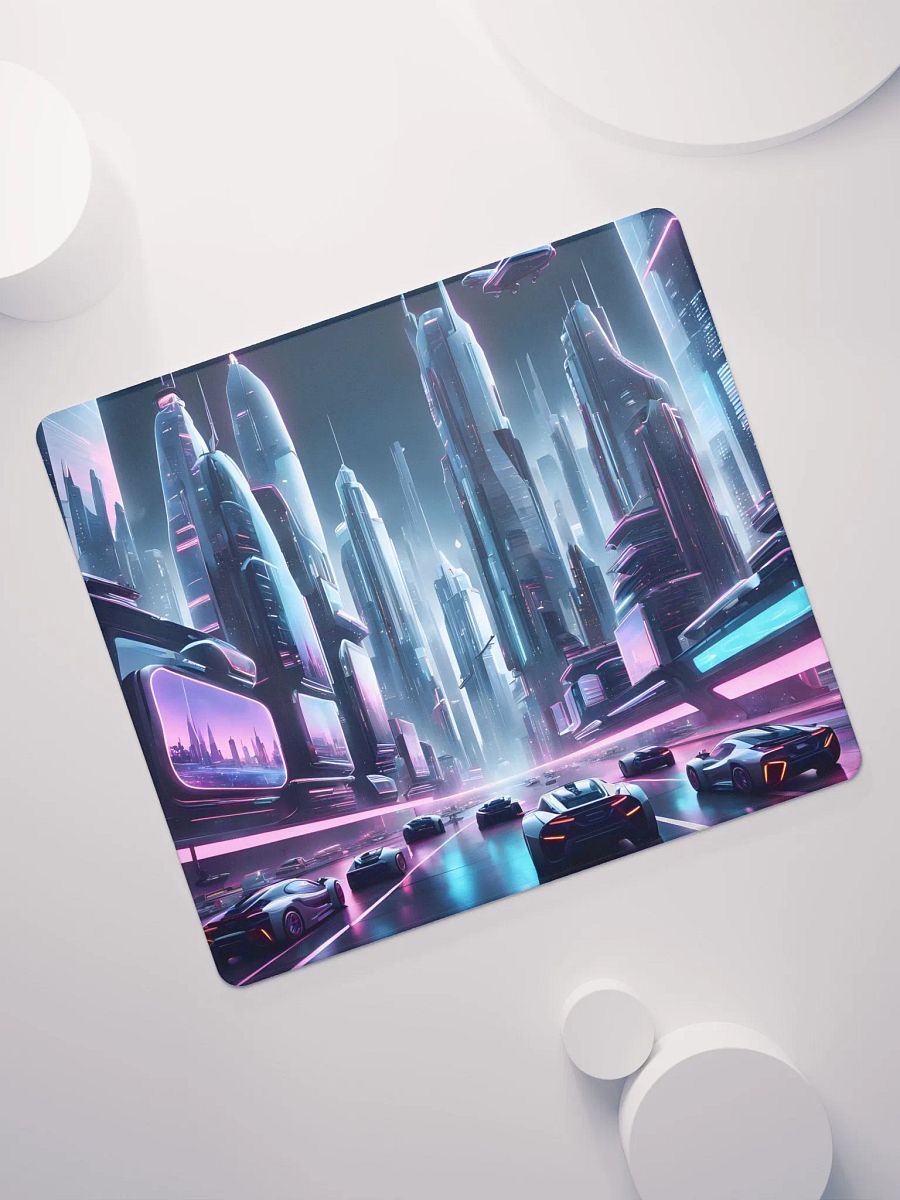 City with Neon Light Gaming Mouse Pad product image (7)