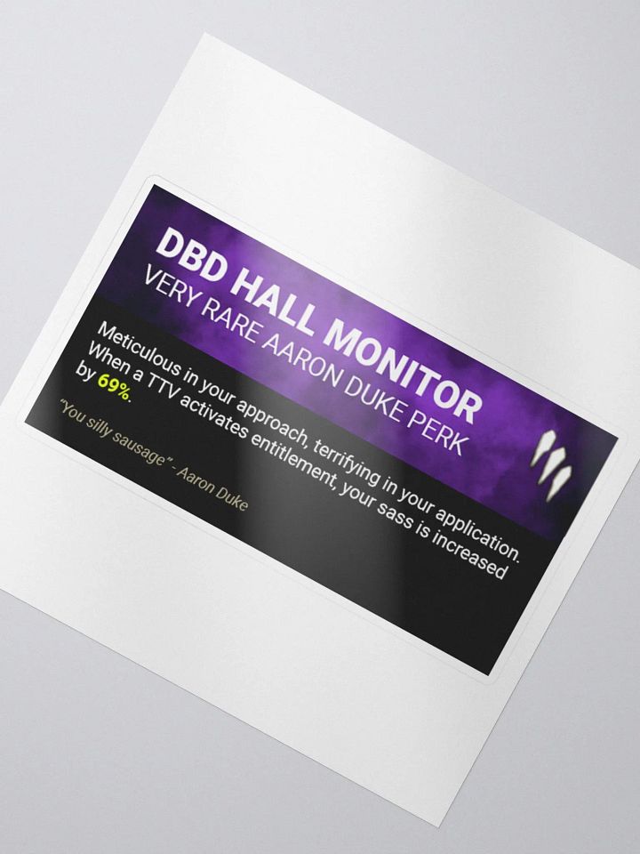 Hall Monitor Perk Description Sticker product image (2)