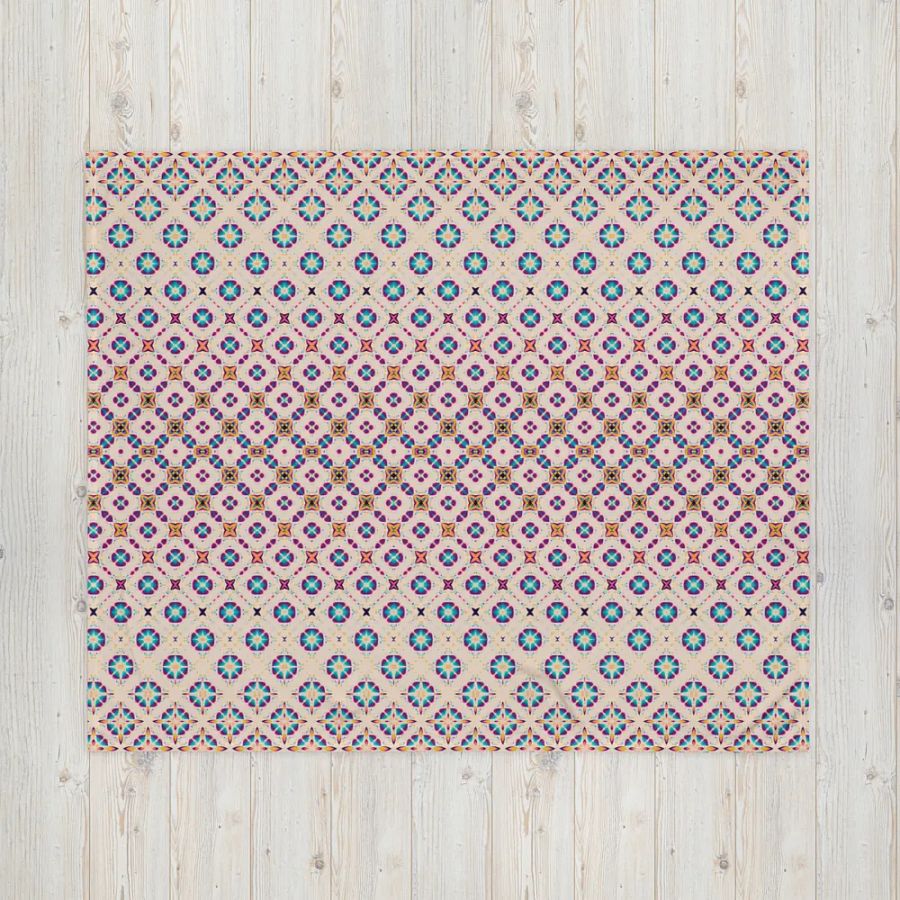 Seamless Metamorphosis Hearts & Stars Patterned Throw Blanket product image (7)