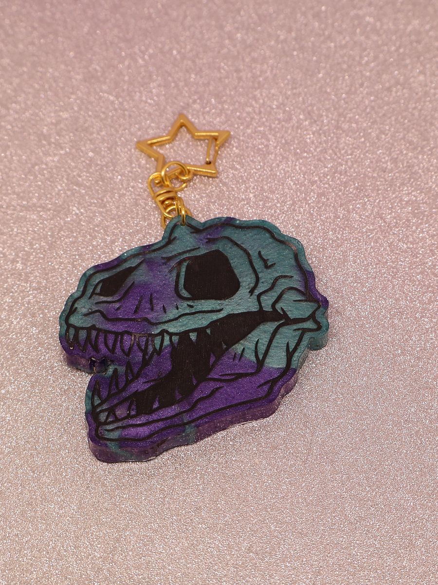 T-Rex Skull Fossil Keychain product image (5)