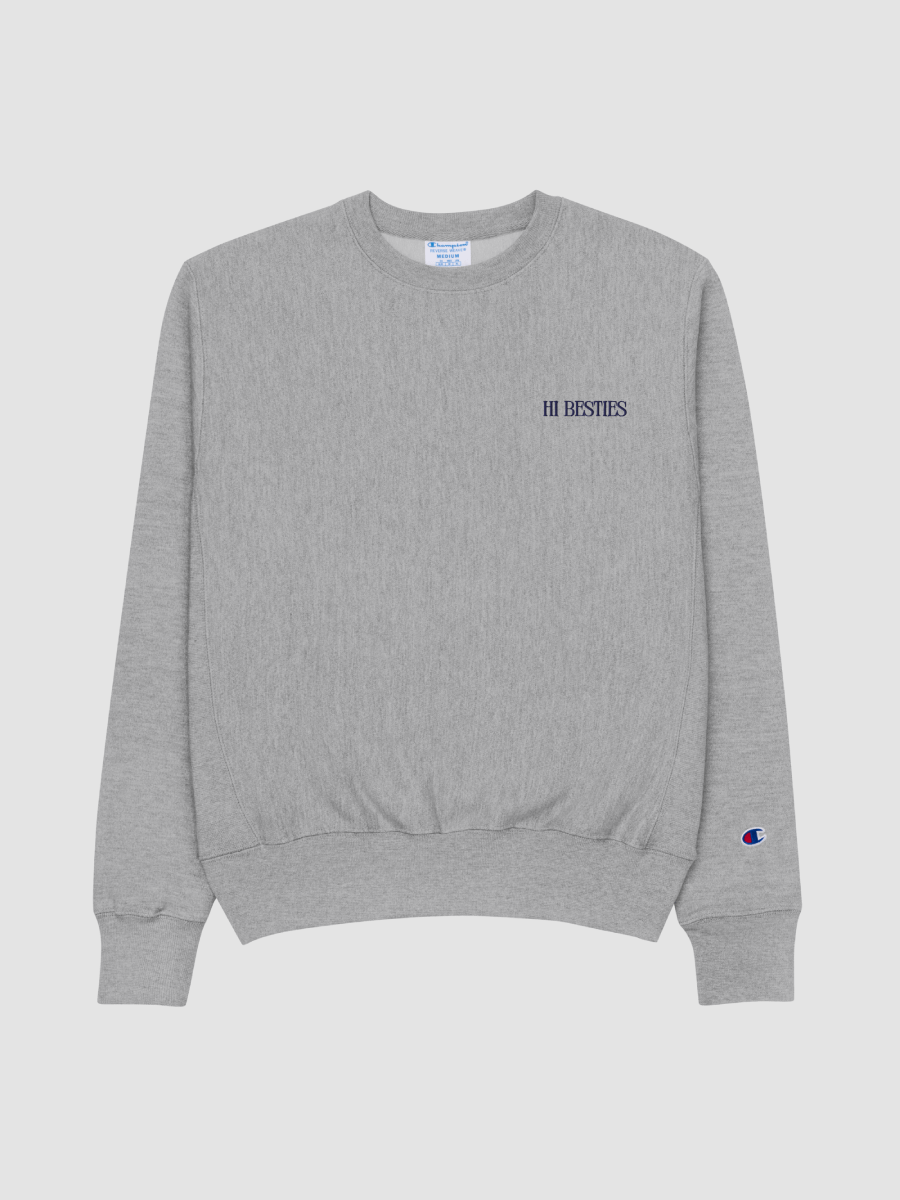 Hi Besties Embroidered Champion Crewneck Sweatshirt product image (4)