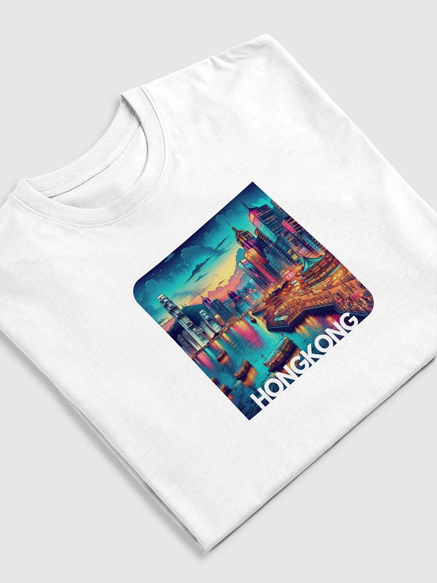 Cotton Heritage Men's Premium Heavyweight Tee | AI design hongkong city product image (5)