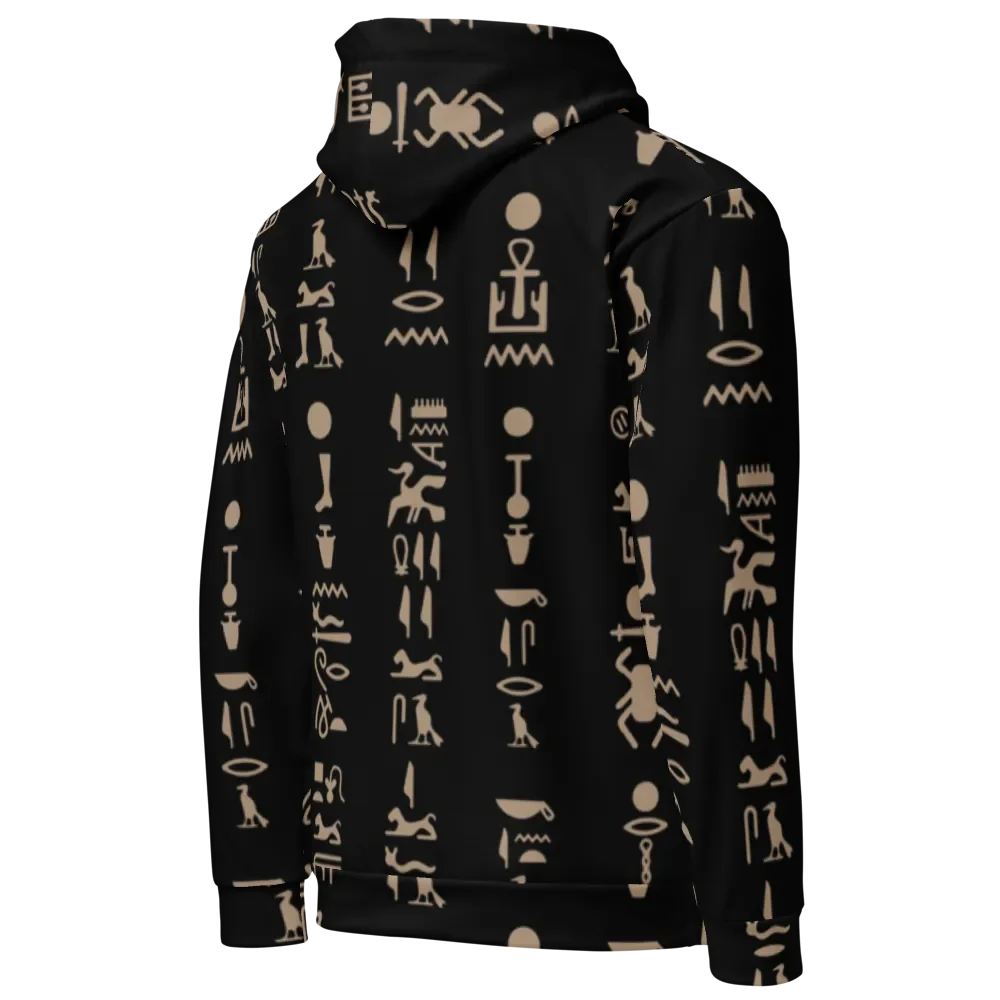 Isis Black Hieroglyphs Unisex Hoodie product image (5)