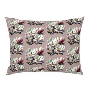 Seamless Pattern - Magnolia Pattern 1 on Beige Background product image (6)