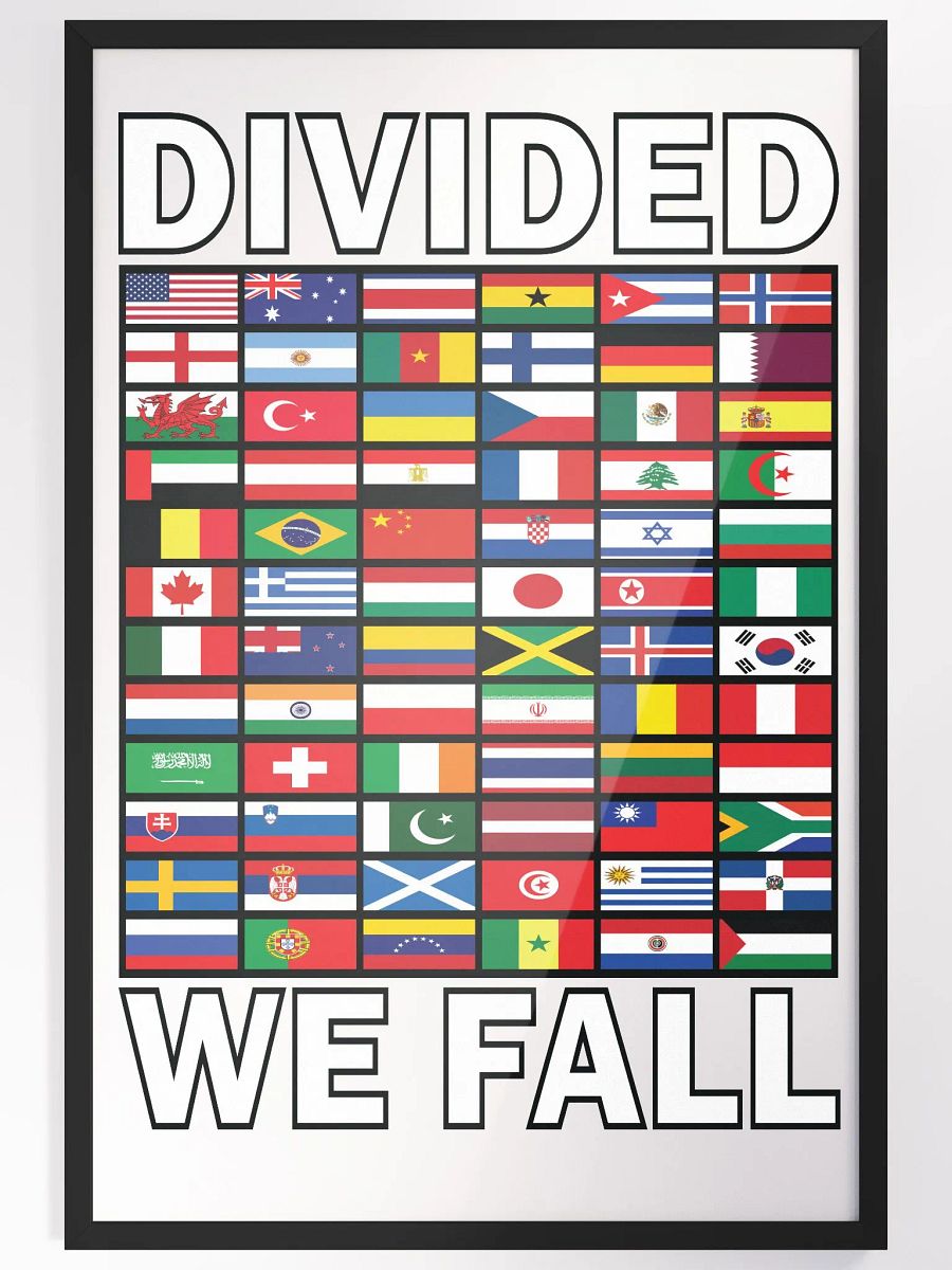 Divided We Fall - Nations - Framed High-Quality Matte Poster product image (4)