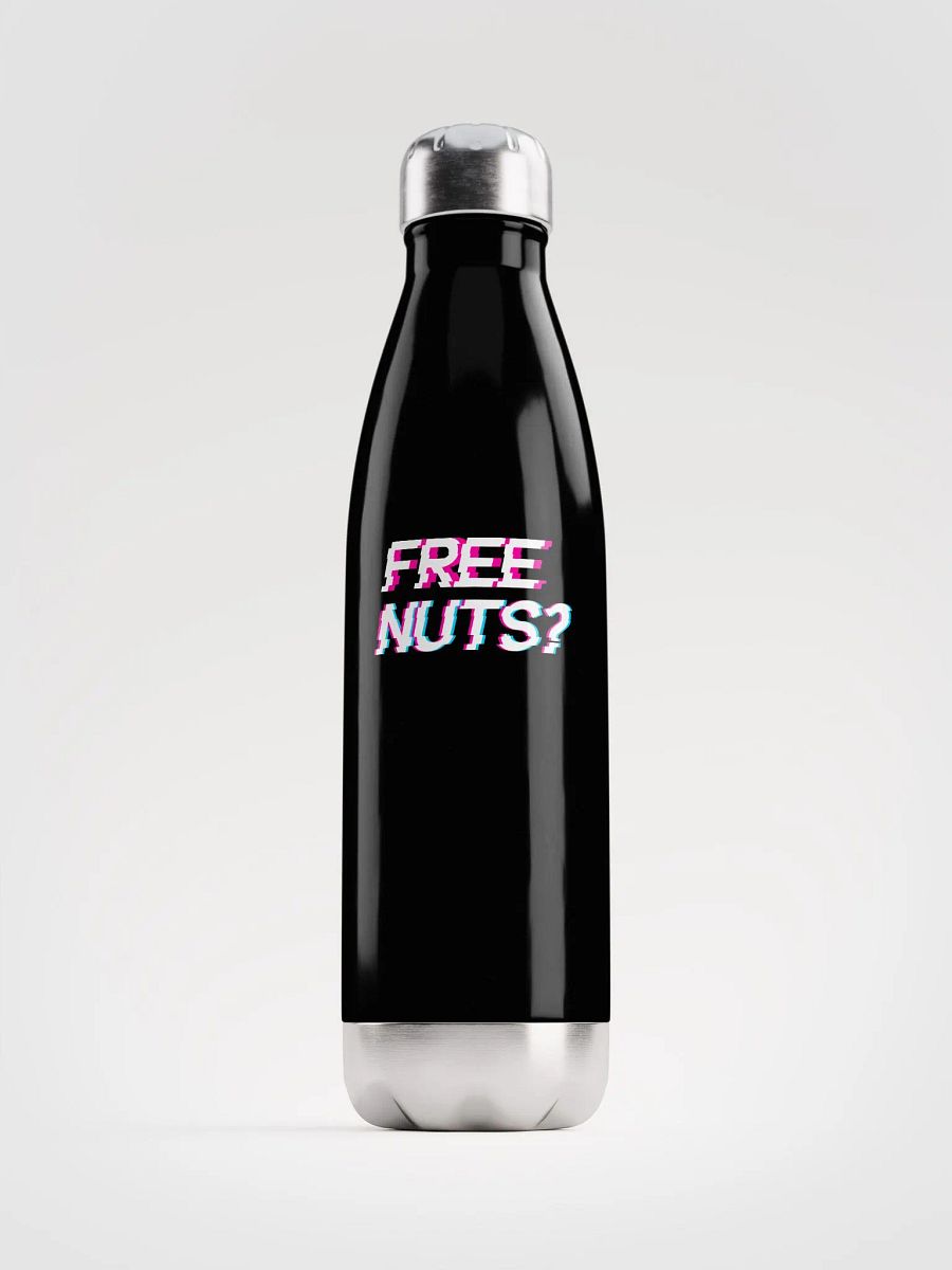 Free Nuts? Black Stainless Steel Water Bottle product image (1)