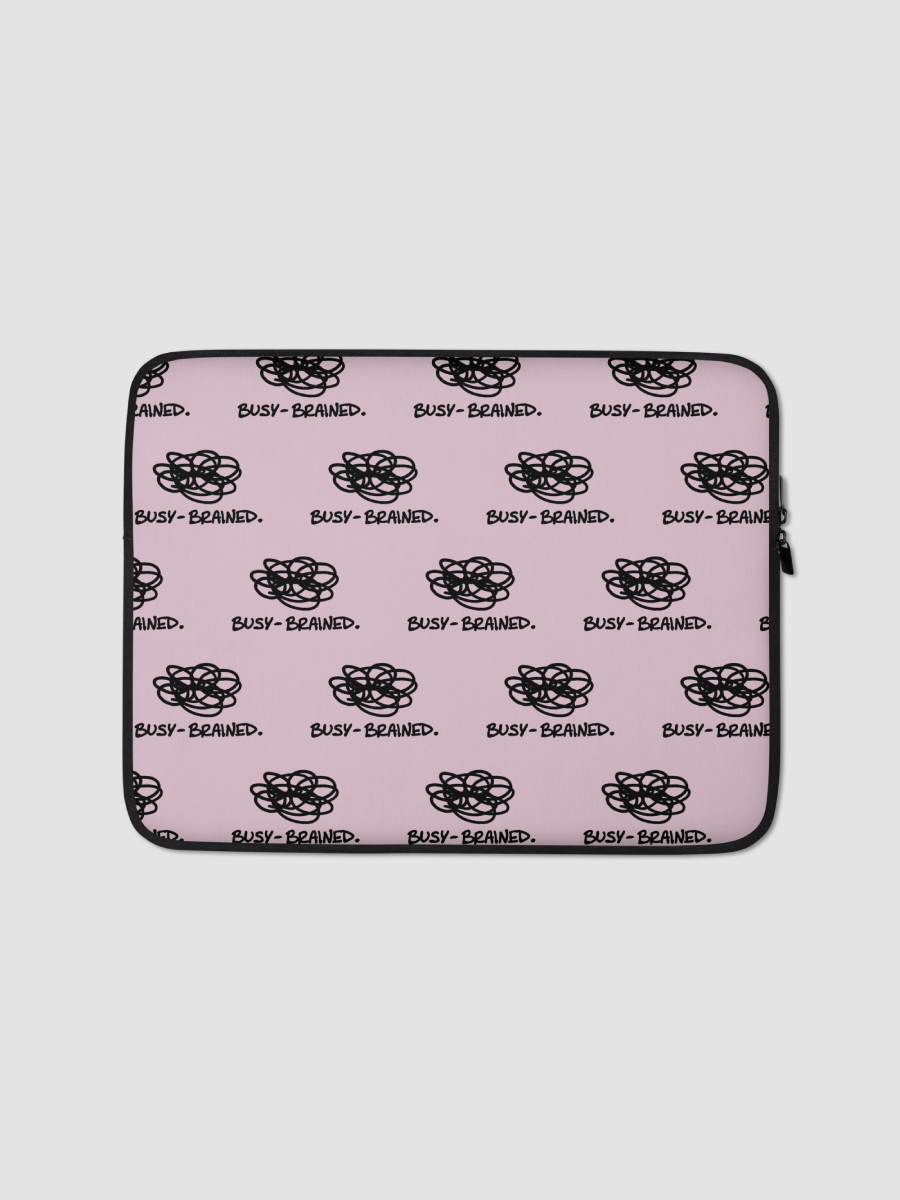 BUSY-BRAINED pink laptop sleeve product image (1)