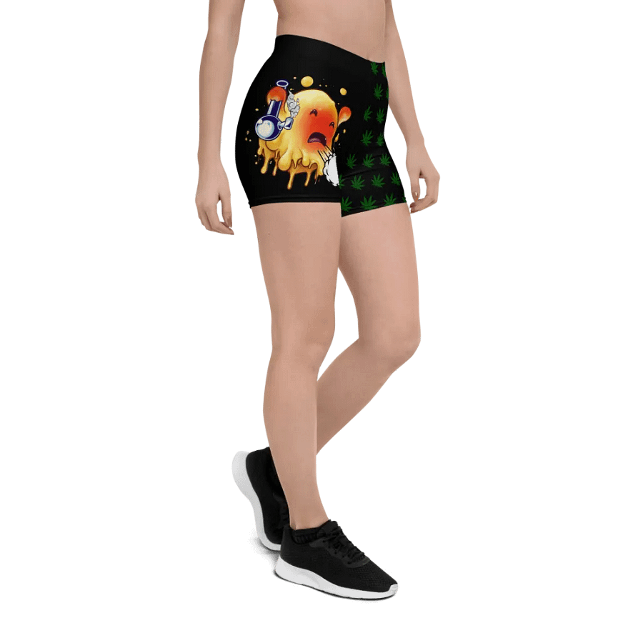 Globert Bong/Leaf Pattern Spandex Women's Shorts product image (6)