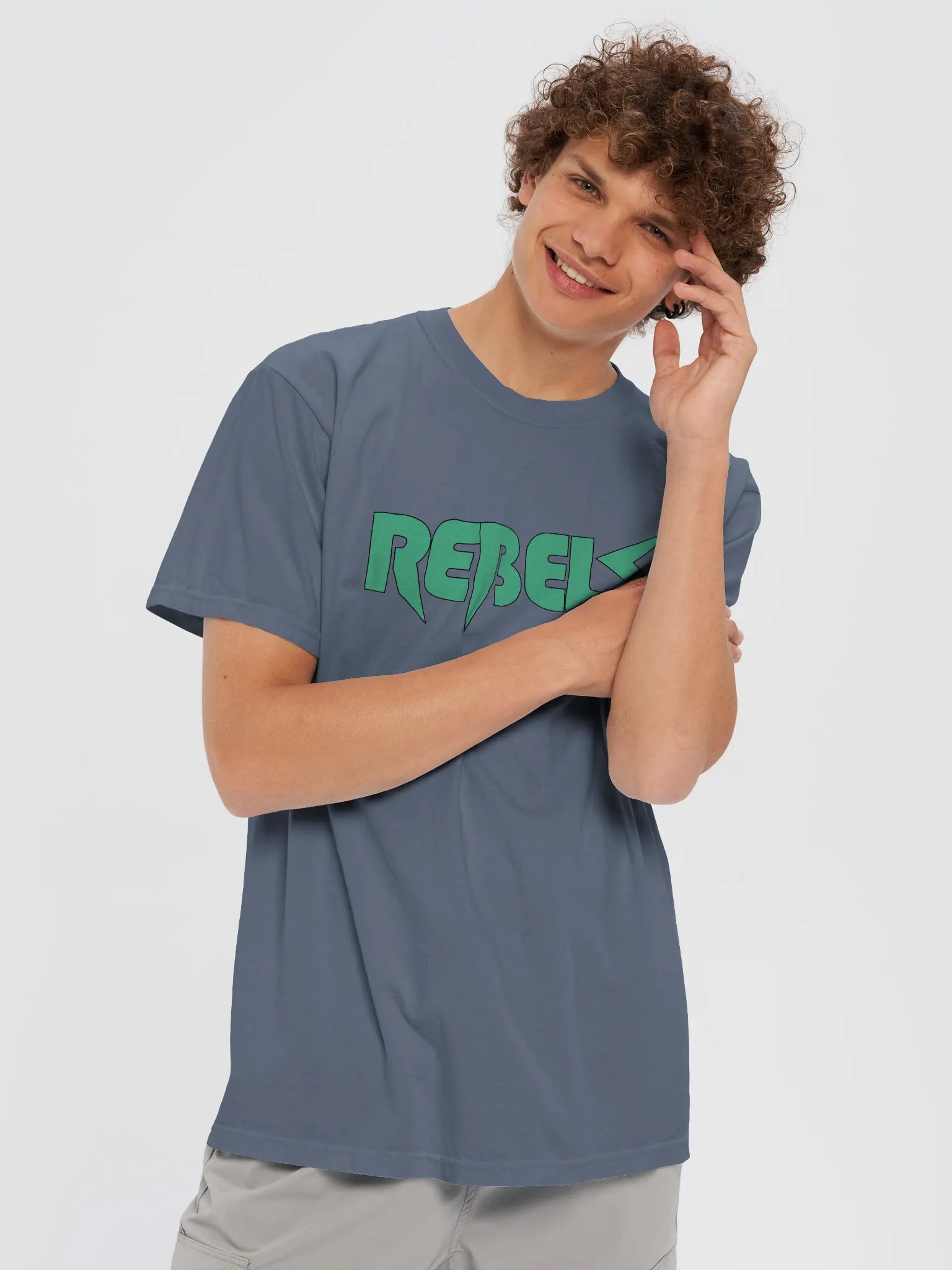 Rebels T-Shirt Blue Jean | Green product image (5)