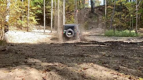 Full sent it in a swampy mud hole today at Rocks and Valleys! I just had to try it… but it also made me hit the Harrison car ...