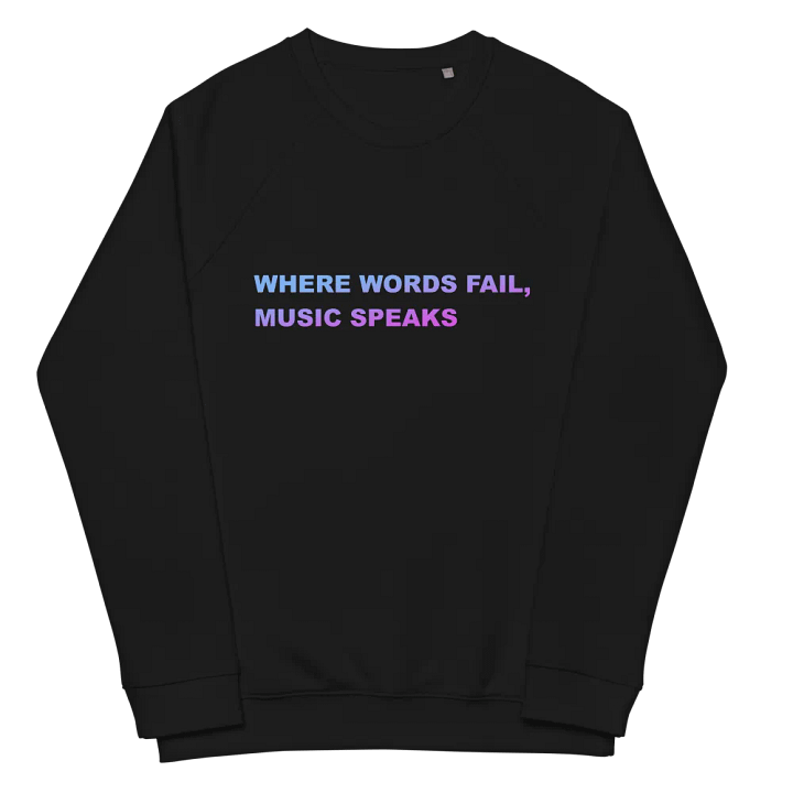 LAVENDER BLUE music speaks sweatshirt product image (2)