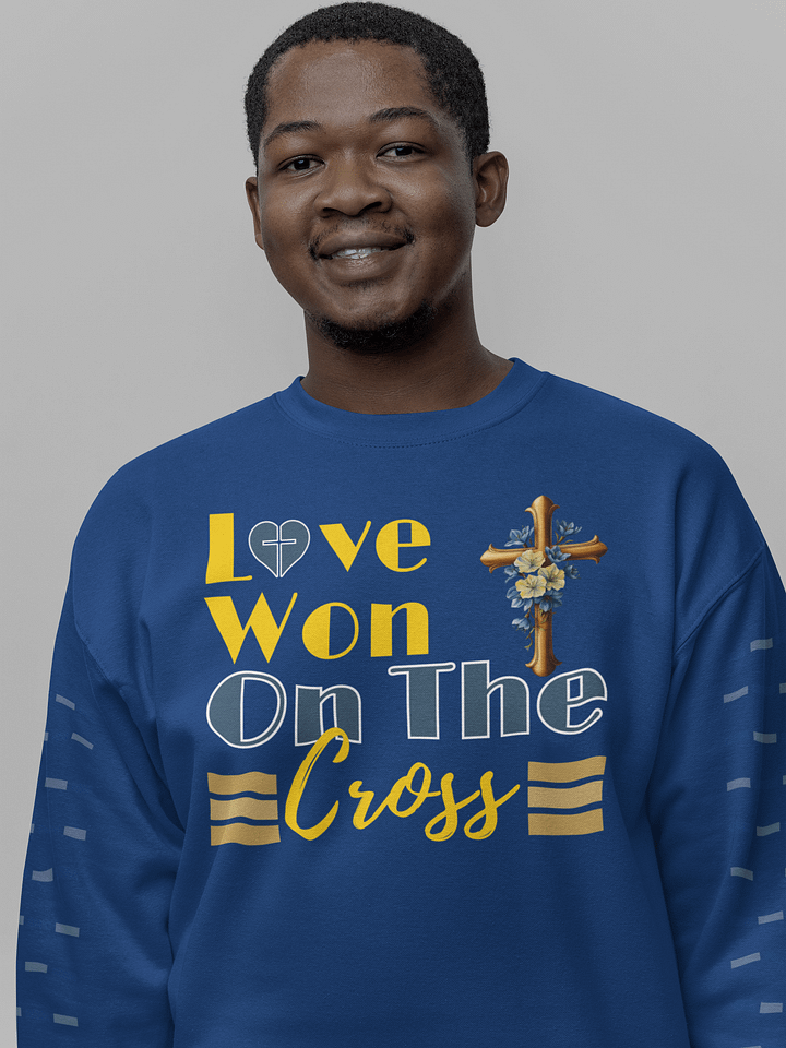 Love Won On The Cross, Christian Faith, Heritage Sweater product image (1)