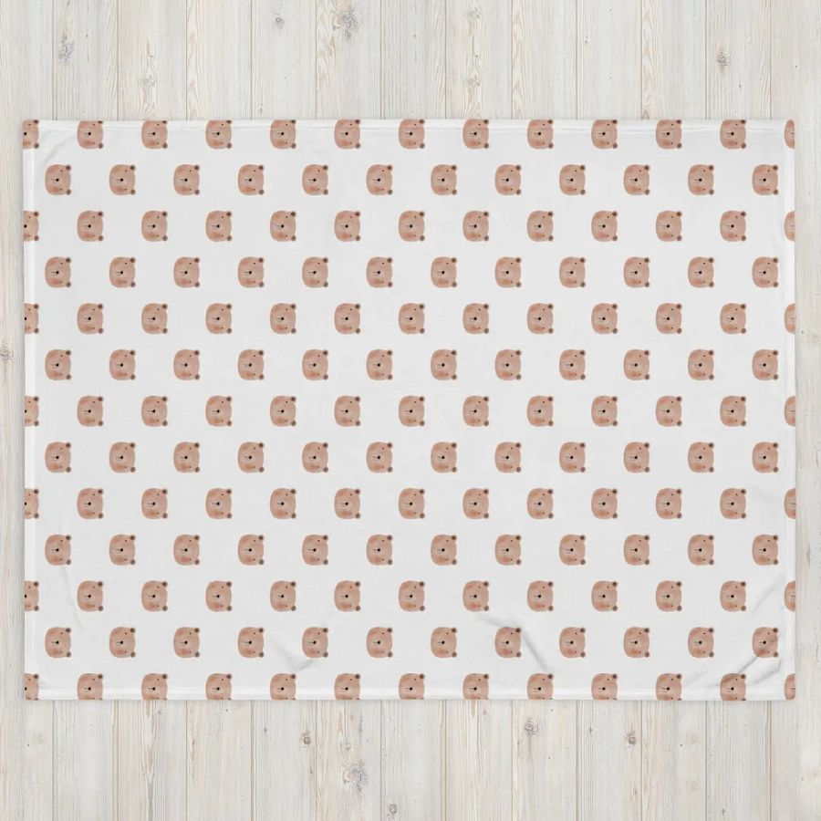 Teddy Bear Whimsical Faces Throw Blanket product image (4)
