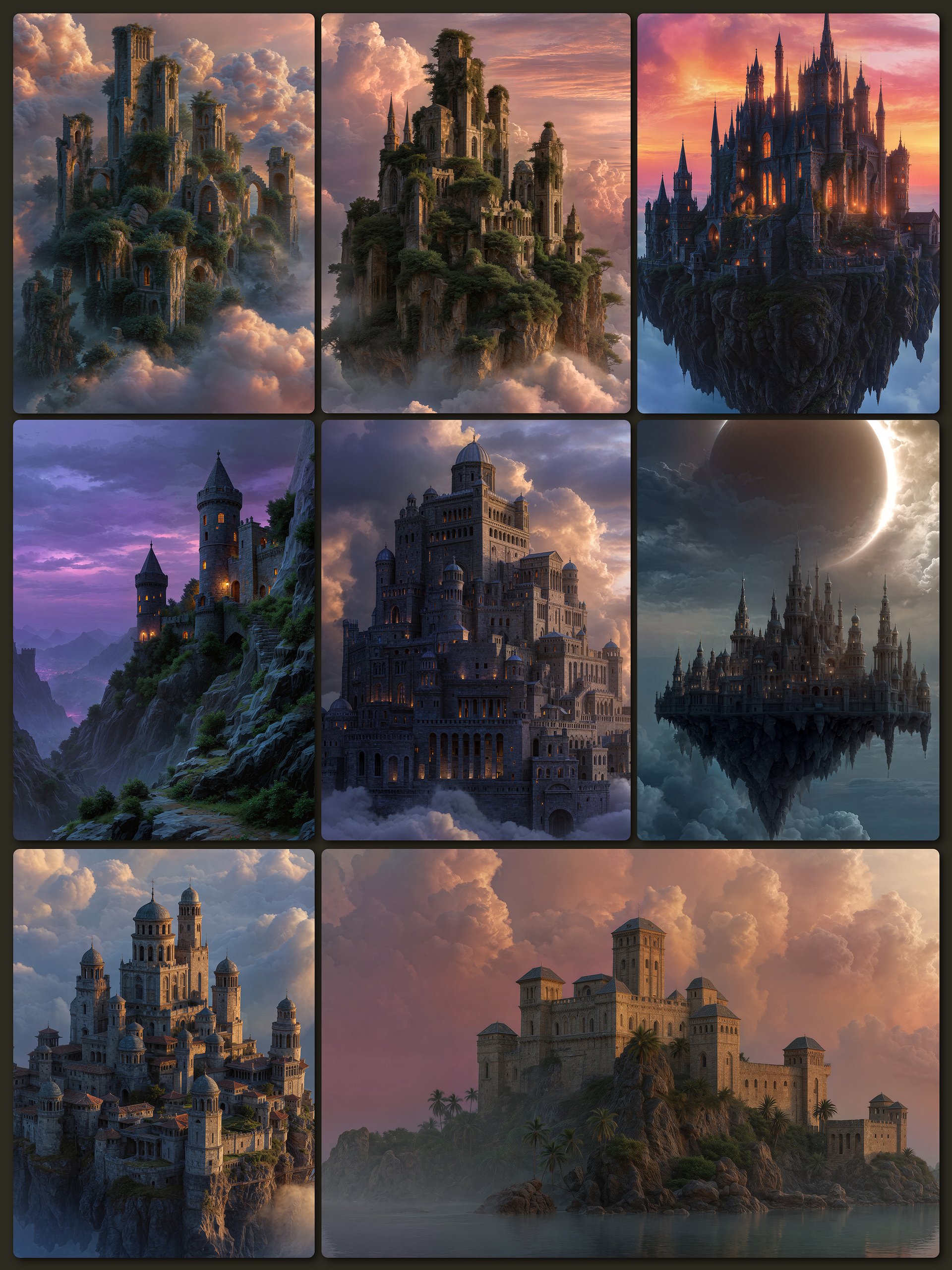 Floating Castles Vol. 1 — Digital Download Bundle 10 High-Resolution Fantasy Landscapes product image (3)