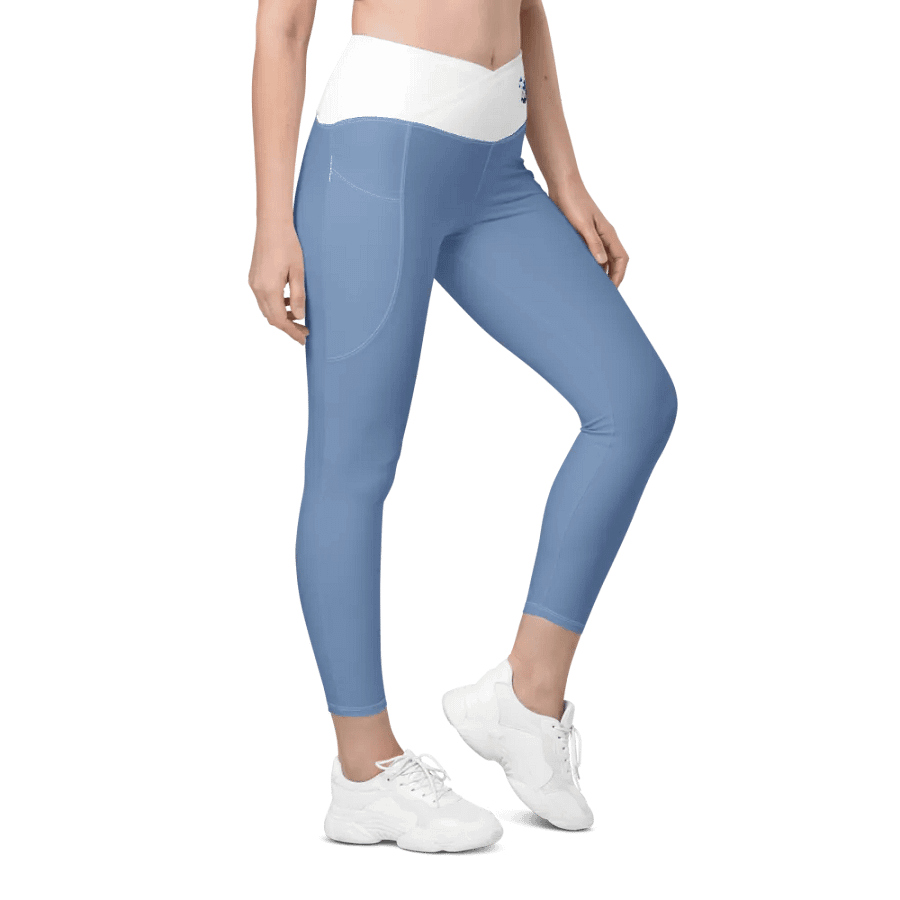 Women's High Waisted Leggings, Light Blue product image (4)