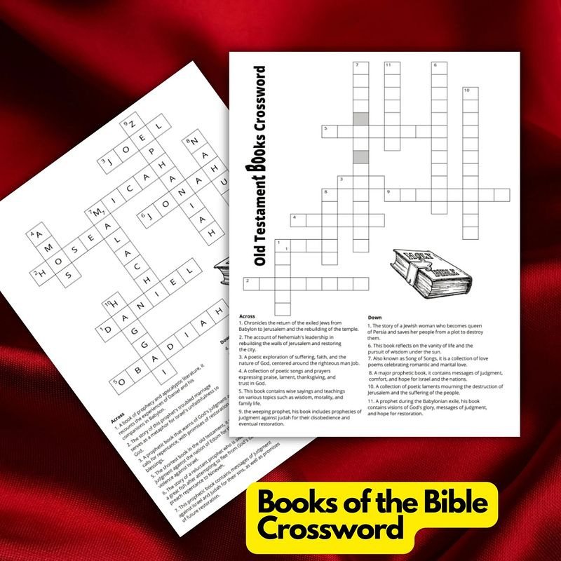 Books of the Bible crossword Game | Bible crossword puzzle printable, sunday school crossword puzzle printable