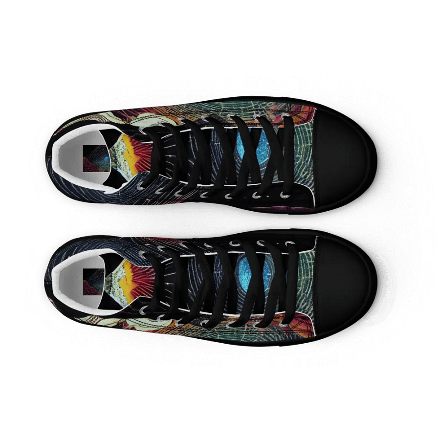 Cosmic Wave Women's premium canvas High Tops product image (9)