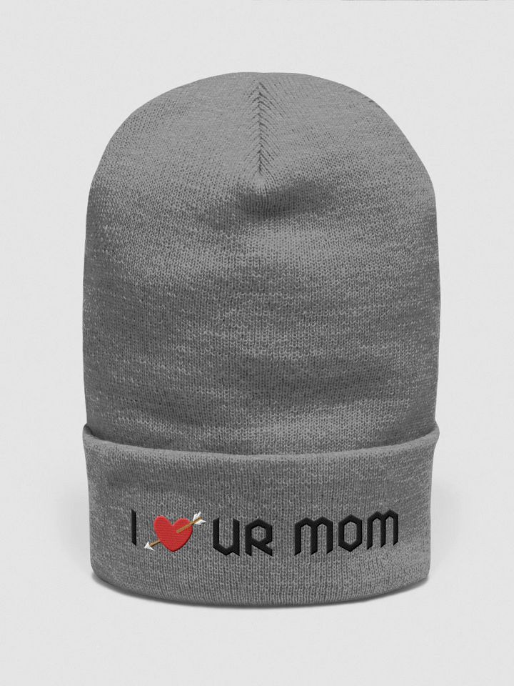 i <3 ur mom beanie (black text) product image (1)