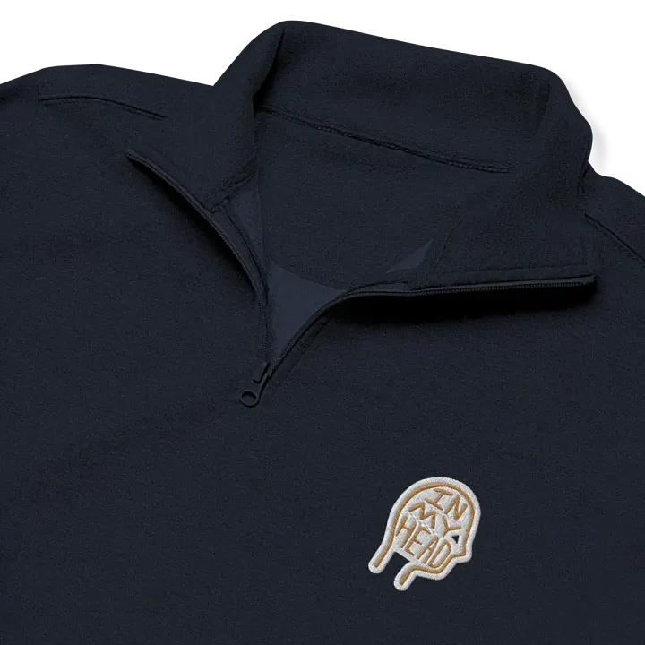 In My Head (brass bubble design) embroidered quarter zip product image (6)