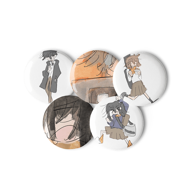 Waku waku high school student Pin buttons part1 product image (3)